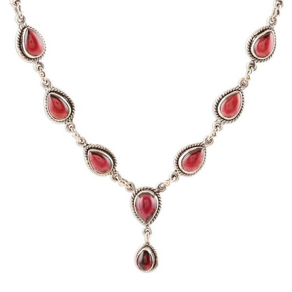 Alternate image for Garnet Cabochon Pendant Necklace On the Bright Side