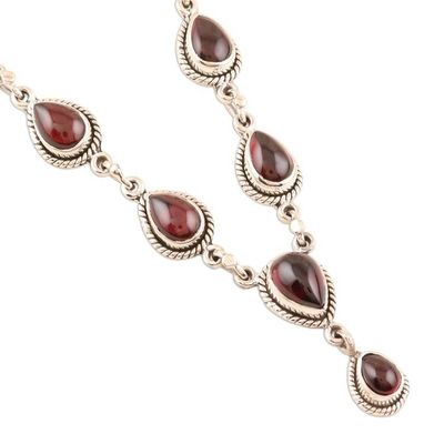 Alternate image for Garnet Cabochon Pendant Necklace On the Bright Side