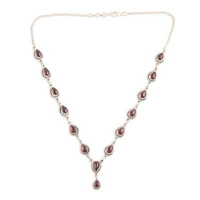 Alternate image for Garnet Cabochon Pendant Necklace On the Bright Side