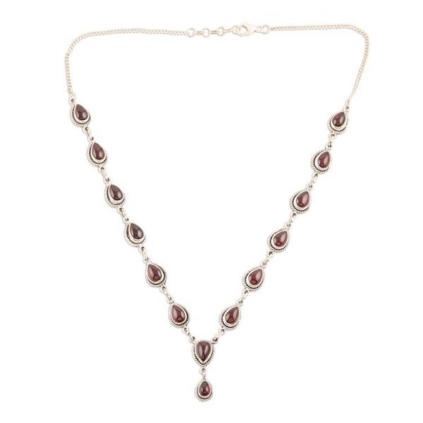 Alternate image for Garnet Cabochon Pendant Necklace On the Bright Side