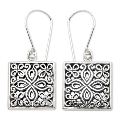 Alternate image for Sterling silver flower earrings Magical Windows