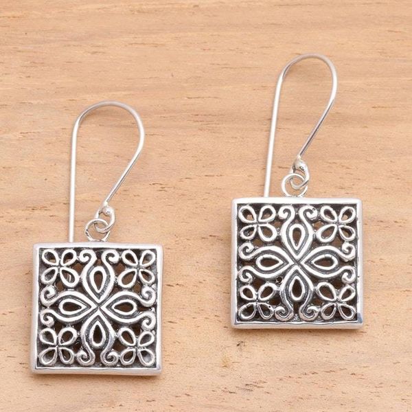 Alternate image for Sterling silver flower earrings Magical Windows