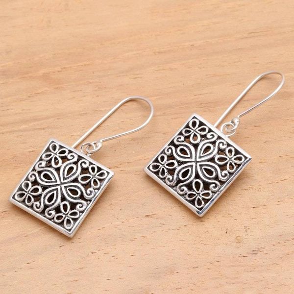 Alternate image for Sterling silver flower earrings Magical Windows
