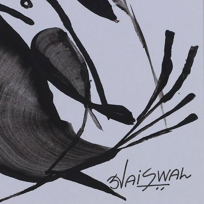 Alternate image for Expressionist Black and White Mixed Media Bird Painting Avian Majesty