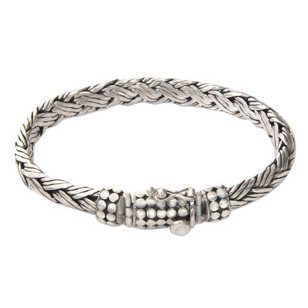 Alternate image for Mens Sterling Silver Chain Bracelet Wisdom