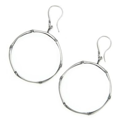 Alternate image for Sterling silver dangle earrings Bamboo Circle