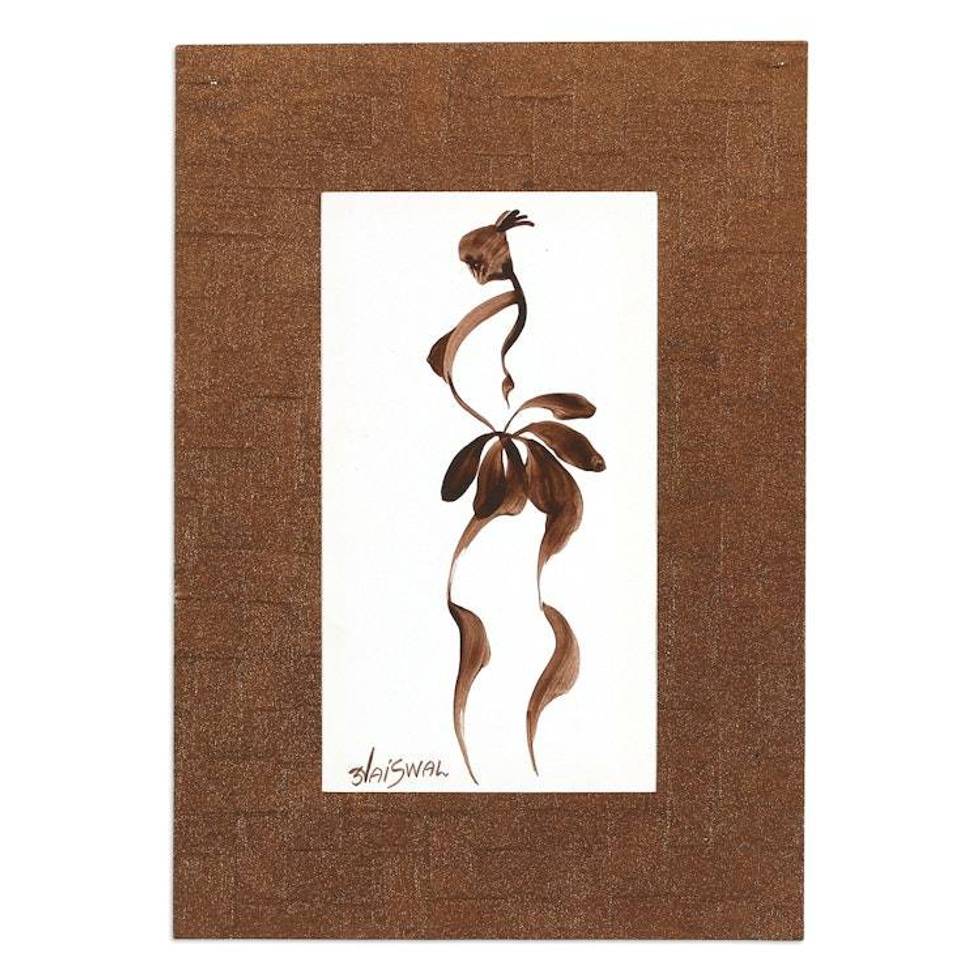 Expressionist Dance-Themed Acrylic and Watercolor Painting 'Serene Melody'