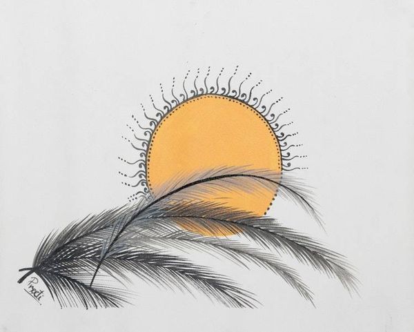 Alternate image for Original Acrylic on Canvas Sun Painting Sunny Side Up