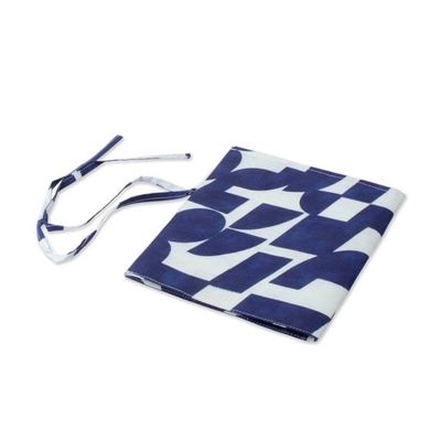 Alternate image for Block-Printed Blue and White 100 Cotton Roll Pencil Case Avant-Garde Mind