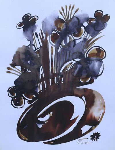 Primary image for India Abstract Ink Painting of an Ecological Disaster Deteriorating Sphere