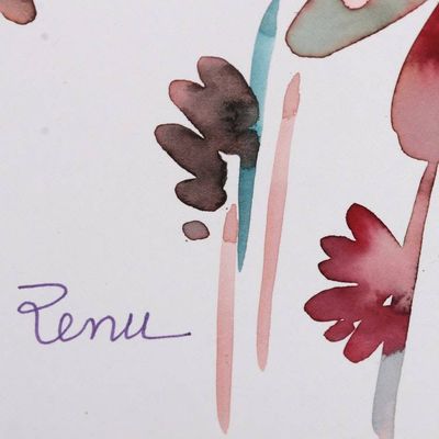 Alternate image for Floral Painting in Watercolors on Paper Blossom V