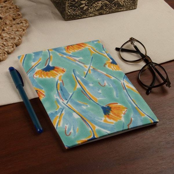 Alternate image for Spring-Inspired 30-Page Block-Printed Cotton Travel Planner Summer Voyage