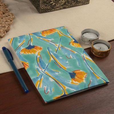 Alternate image for Spring-Inspired 30-Page Block-Printed Cotton Travel Planner Summer Voyage