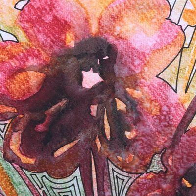 Alternate image for Watercolor Painting of Flowers Blossom III