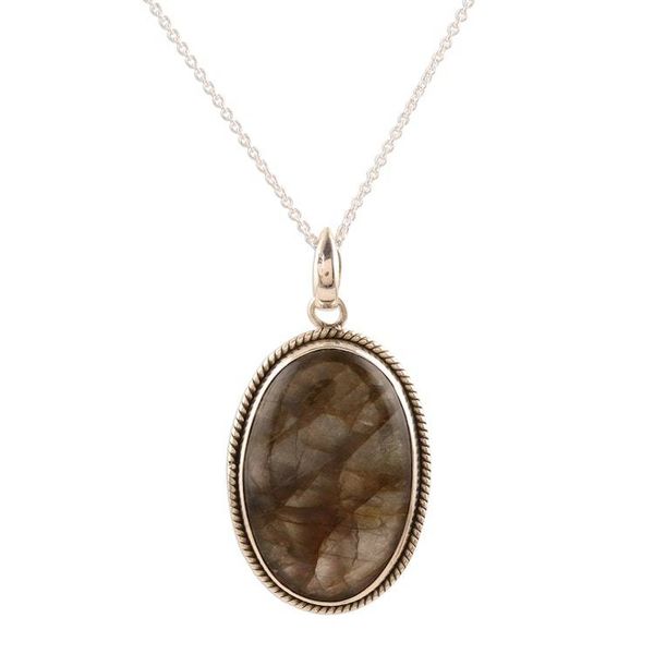 Alternate image for Unique Purple Labradorite Pendant Necklace from India Blissful Glory