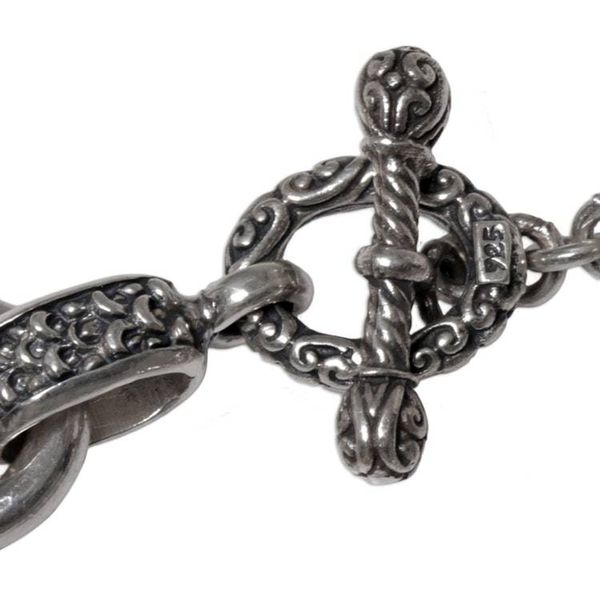 Alternate image for Mens Silver Textured Link Bracelet from Indonesia Dragon Legacy
