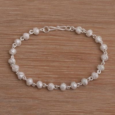 Alternate image for Sterling Silver Link Bracelet from Indonesia Woven Eternity
