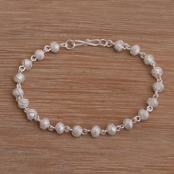 Alternate image for Sterling Silver Link Bracelet from Indonesia Woven Eternity