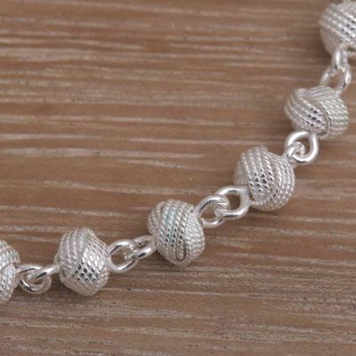 Alternate image for Sterling Silver Link Bracelet from Indonesia Woven Eternity