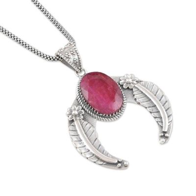 Alternate image for 14-Carat Ruby Pendant Necklace Treasure Garden