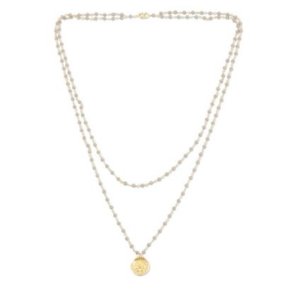 Alternate image for Gold-Plated Sterling Silver Chalcedony Pendant Necklace Early Sunset