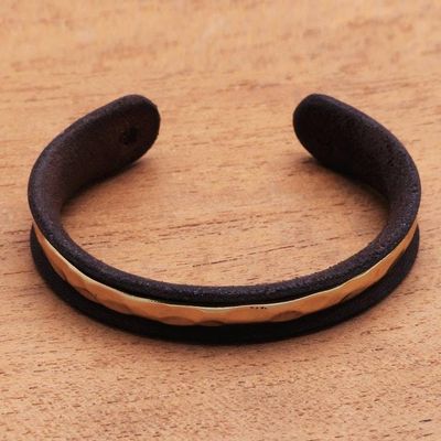 Alternate image for Sterling Silver and Brass Cuff Bracelet from Bali Urban Between