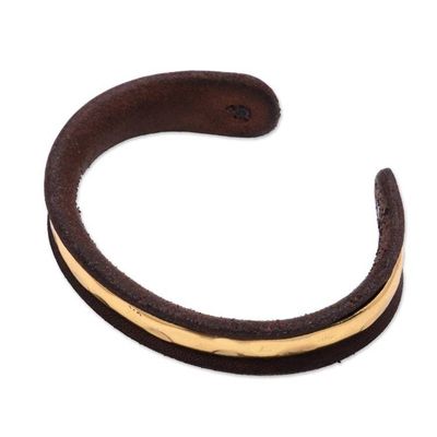 Alternate image for Sterling Silver and Brass Cuff Bracelet from Bali Urban Between
