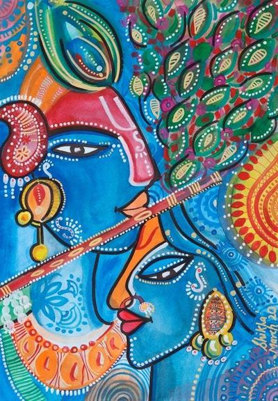 Alternate image for Vibrant Watercolor Painting on Handmade Paper Undying Love Heavenly Love