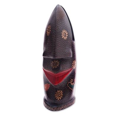 Alternate image for Hand-Painted Batik Wood Eyeglasses Holder from Java Batik Nose