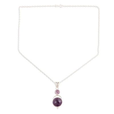 Alternate image for Amethyst Pendant Necklace with Over 12 Carats Alluring Serenity