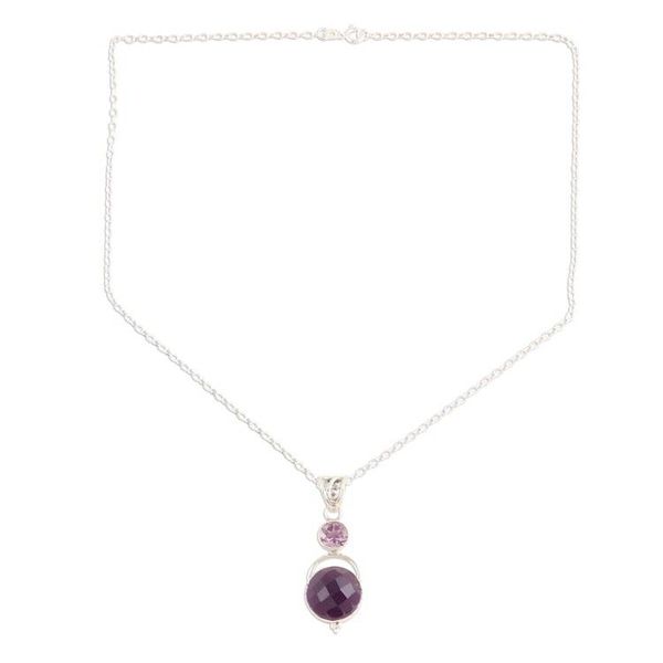 Alternate image for Amethyst Pendant Necklace with Over 12 Carats Alluring Serenity