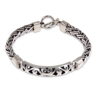 Alternate image for Handcrafted Sterling Silver Bracelet from Bali Telaga Waja River