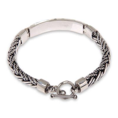 Alternate image for Handcrafted Sterling Silver Bracelet from Bali Telaga Waja River