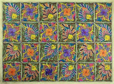 Alternate image for Authentic Madhubani Painting Fish Couples Water World
