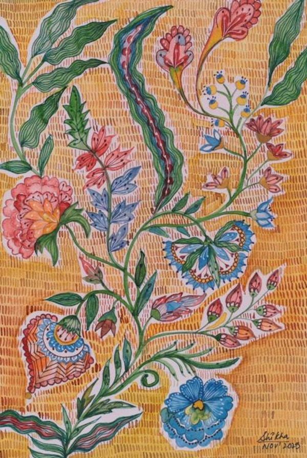 Alternate image for Floral and Nature-Themed Impressionist Watercolor Painting Bloom with Gratitude II