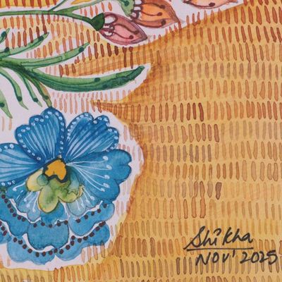 Alternate image for Floral and Nature-Themed Impressionist Watercolor Painting Bloom with Gratitude II