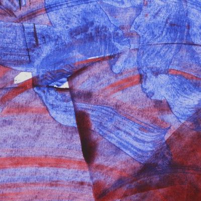 Alternate image for Original Red and Blue Expressionist Painting from India Union III