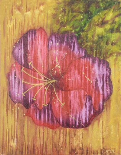 Alternate image for Pink Flower Painting Hibiscus
