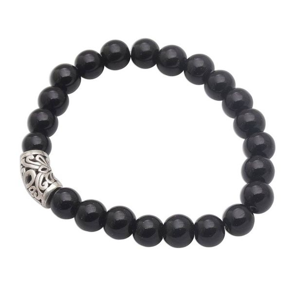 Alternate image for Onyx Beaded Stretch Bracelet Uluwatu Eclipse