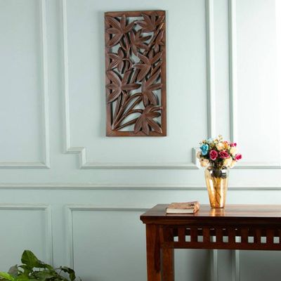 Primary image for Chinar Forest-Themed Hand-Carved Mango Wood Relief Panel Chinar Scapes