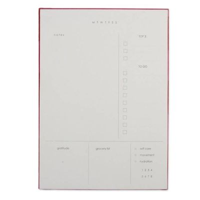 Alternate image for Striped Fuchsia and Red Block-Printed Cotton Daily Planner Choices in Fuchsia