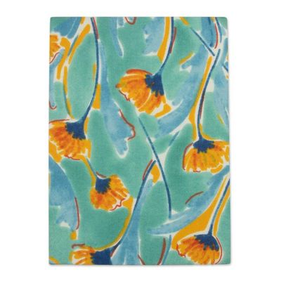 Alternate image for Floral-Patterned Yellow and Turquoise Cotton Daily Planner Summer Desires