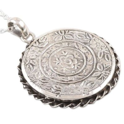 Alternate image for Sterling Silver Krishna and Radha Pendant Necklace Feminine and Masculine