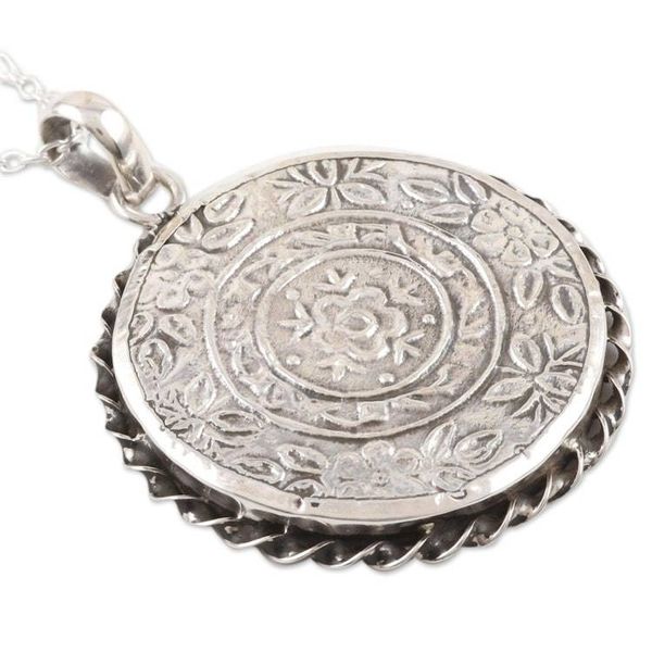 Alternate image for Sterling Silver Krishna and Radha Pendant Necklace Feminine and Masculine