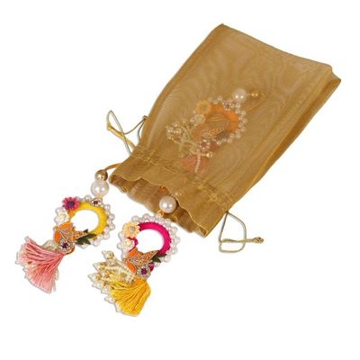 Alternate image for Beaded Wreath Ornaments from India Set of 3 Dancing Wreaths