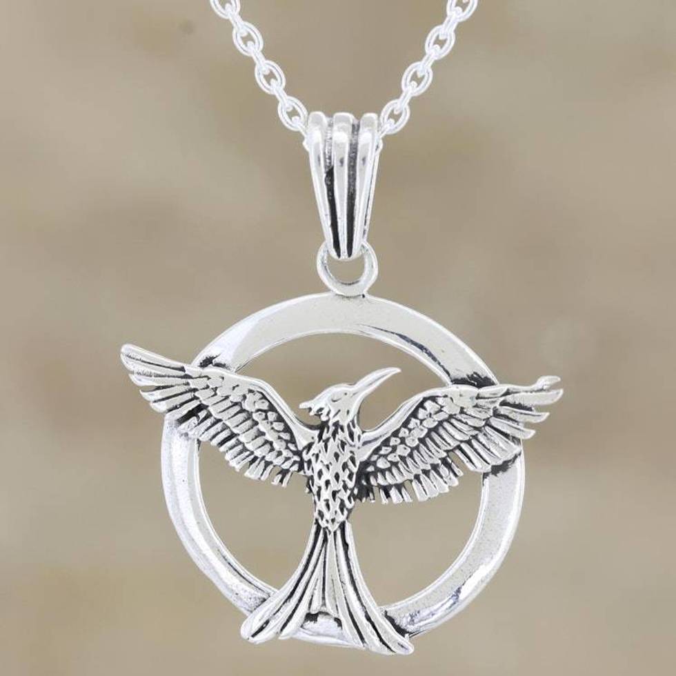 Sterling Silver Eagle Pendant Necklace 'Majestic Eagle'