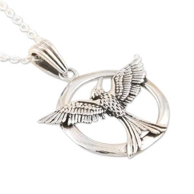Alternate image for Sterling Silver Eagle Pendant Necklace Majestic Eagle