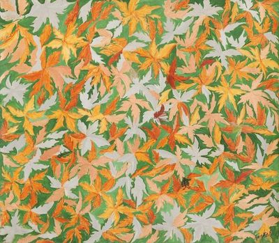 Alternate image for Signed Nature-Themed Painting of Leaves from India Spring