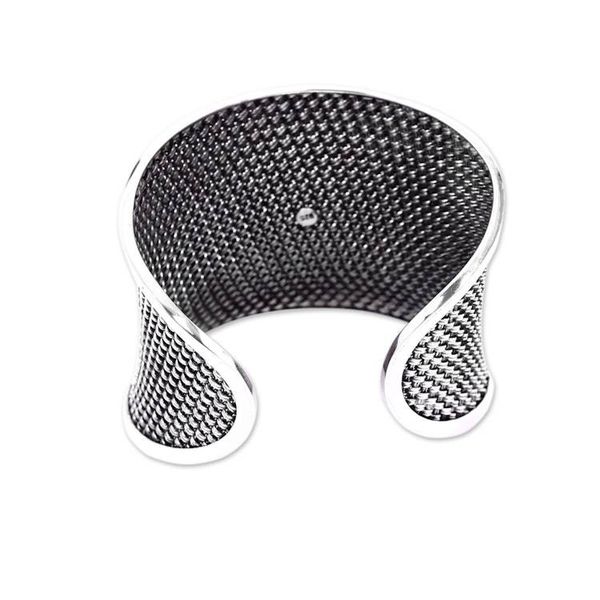 Alternate image for Handcrafted Sterling Silver Woven Cuff Bracelet Bamboo Lattice