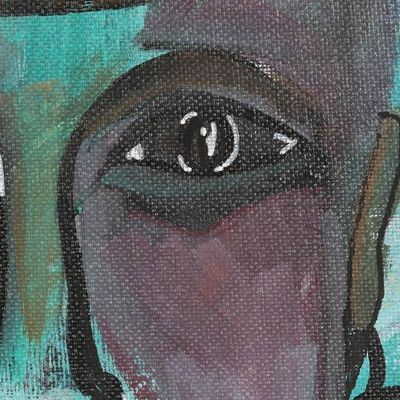 Alternate image for Signed Acrylic Spiritual Painting on Canvas Board Mysticism